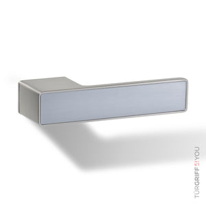 Türgriff Forma Q Edelstahl matt finish mit Platingrau-Inlay