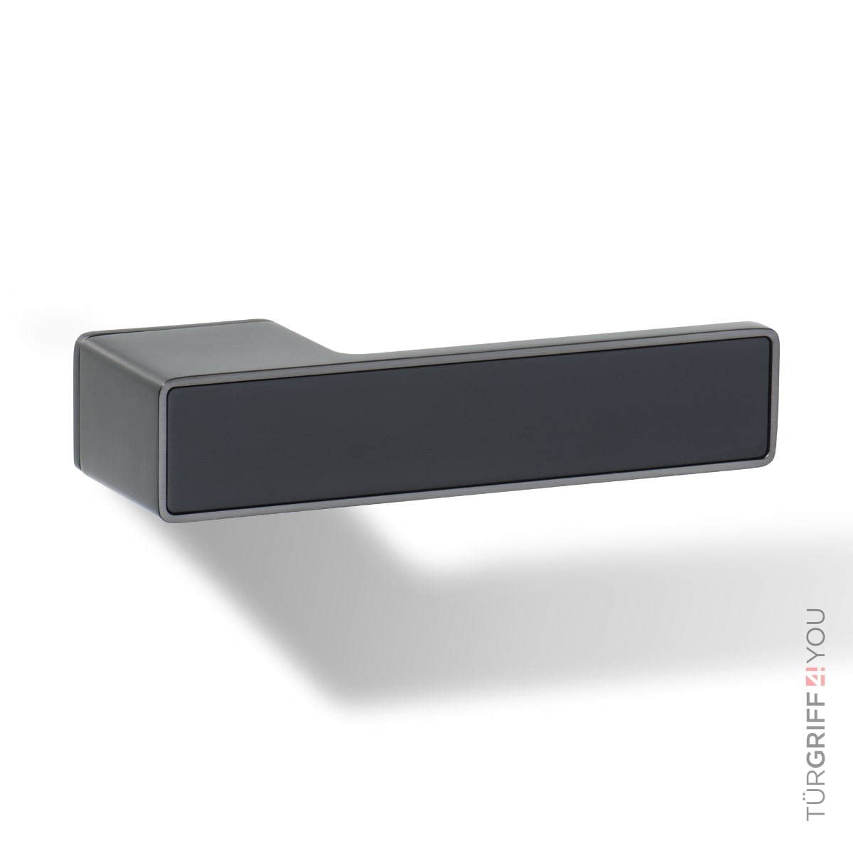 Türgriff Forma Q Graphitgrau mit Inlay Schwarz matt
