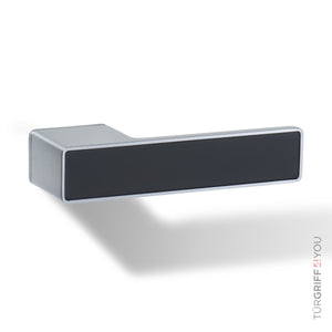 Türgriff Forma Q Platingrau mit Inlay Schwarz matt