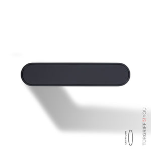 Türgriff Forma R Schwarz Matt mit Inlay Schwarz matt – Detailansicht