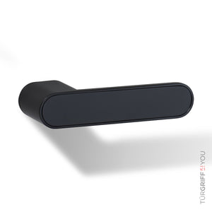 Türgriff Forma R Schwarz Matt mit Inlay Schwarz matt – Frontansicht