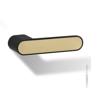 Türgriff Forma R Schwarz Matt mit Gold-Inlay