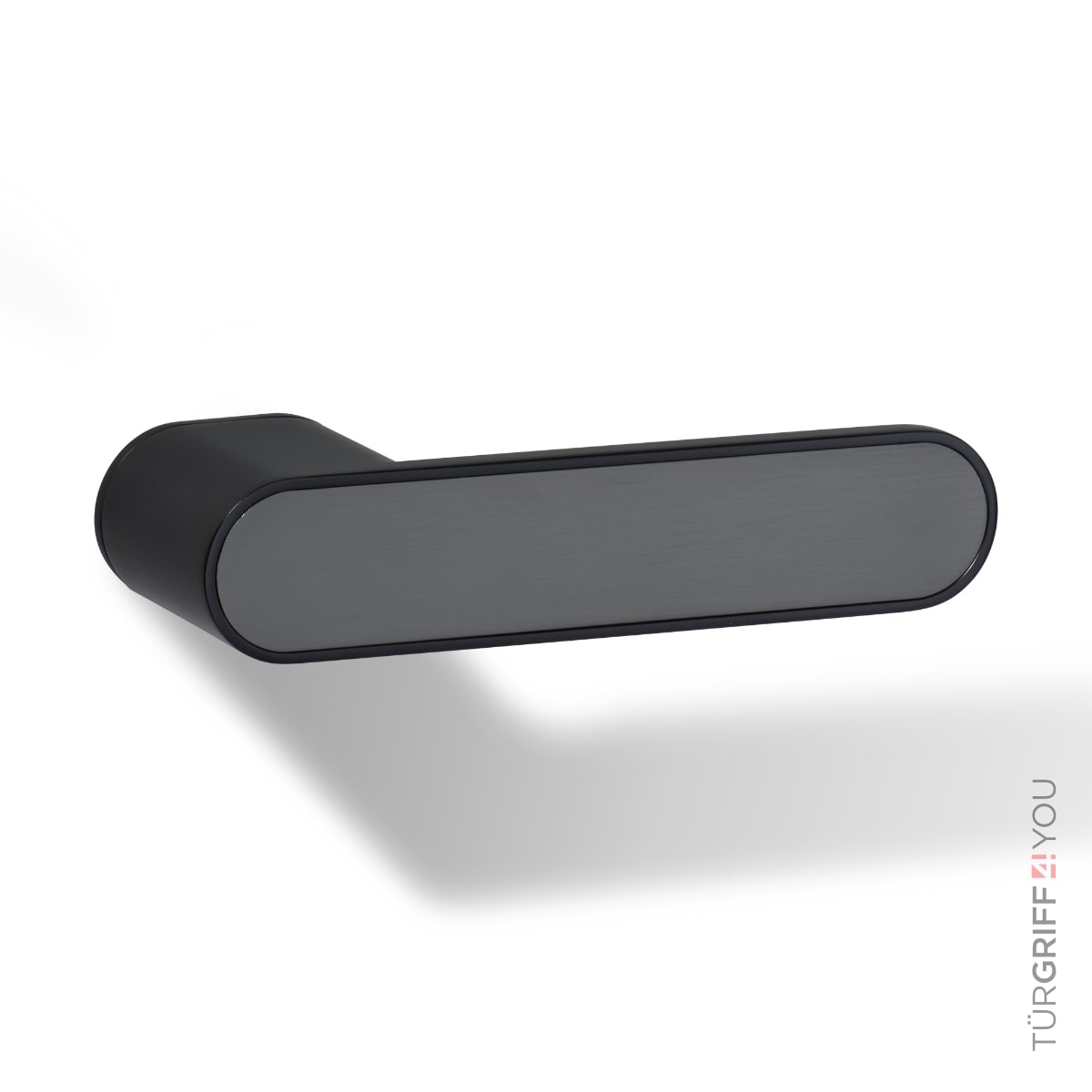 Türgriff Forma R Schwarz Matt mit Graphitgrau-Inlay