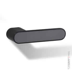 Türgriff Forma R Schwarz Matt mit Graphitgrau-Inlay