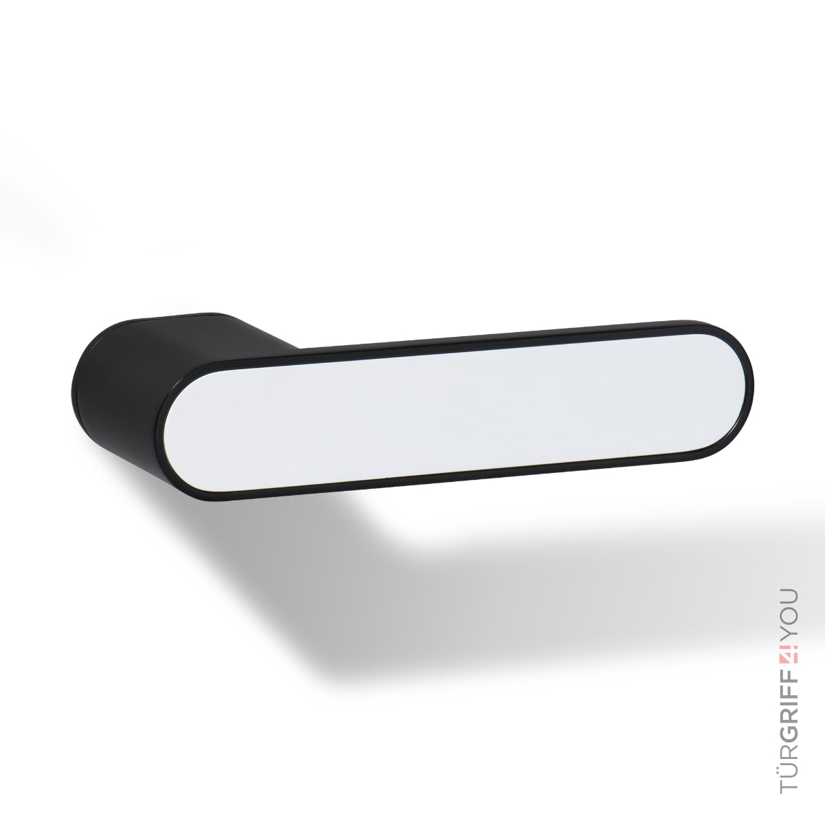 Türgriff Forma R Schwarz Matt mit Weiß-Inlay