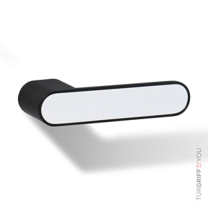 Türgriff Forma R Schwarz Matt mit Weiß-Inlay