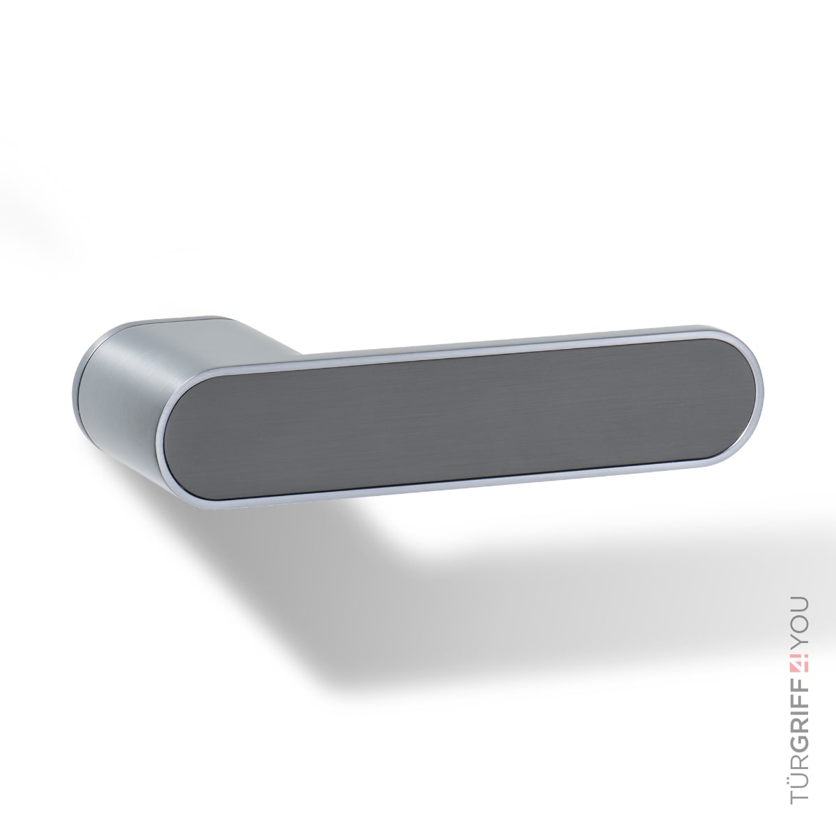 Türgriff Forma R Platingrau mit Graphitgrau-Inlay