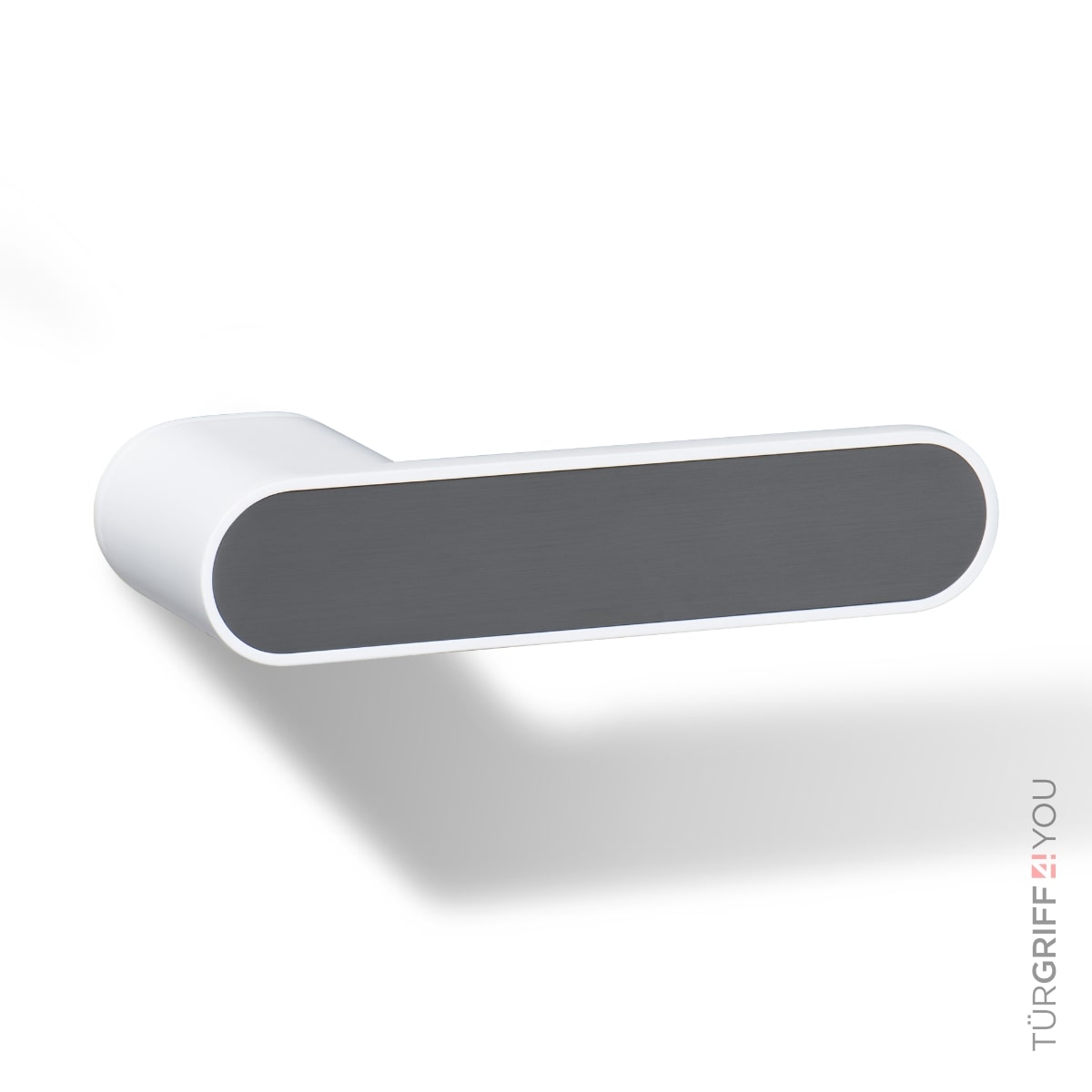 Türgriff Forma R Weiß mit Graphitgrau-Inlay