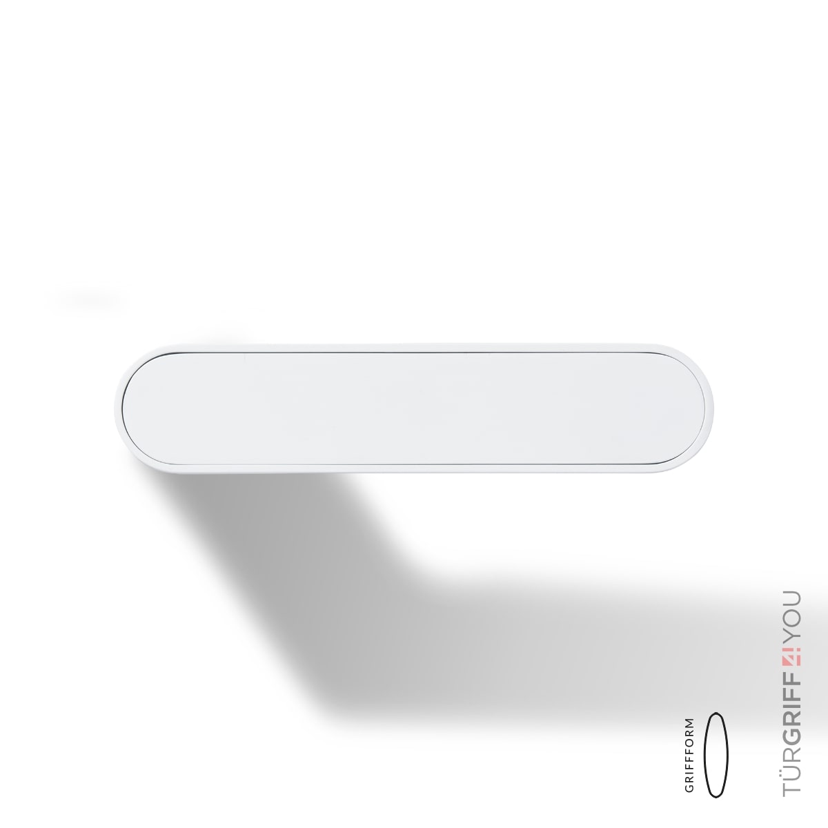 Türgriff Forma R Weiß mit Weiß-Inlay – Detailansicht