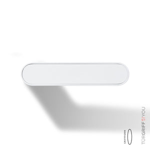 Türgriff Forma R Weiß mit Weiß-Inlay – Detailansicht