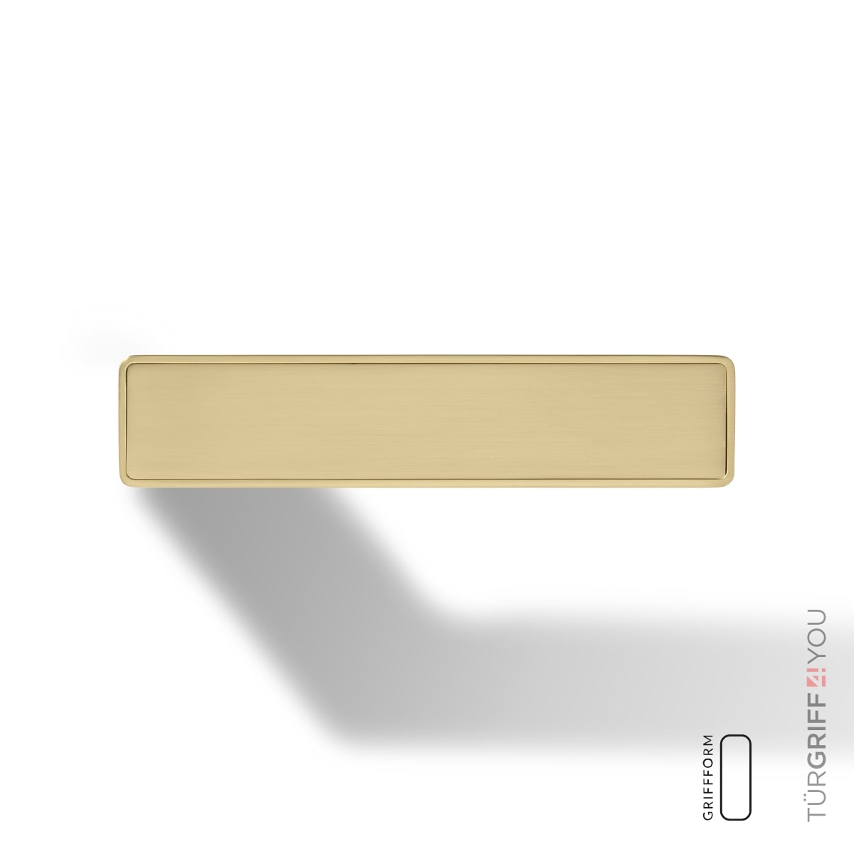 Türgriff Forma Q Gold – eckiger Design-Türgriff für Zimmertüren