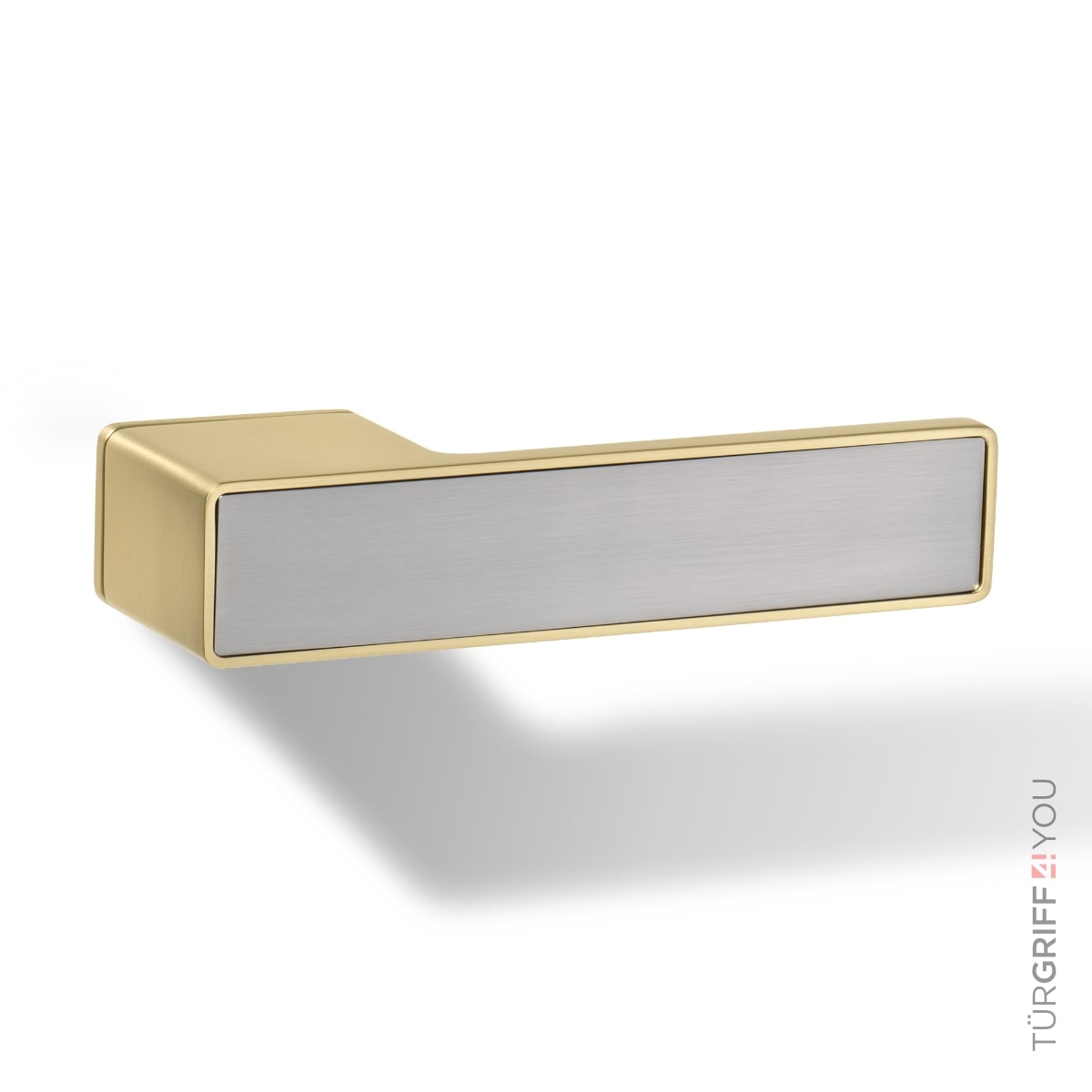 Türgriff Forma Q Gold mit Inlay Edelstahl matt finish