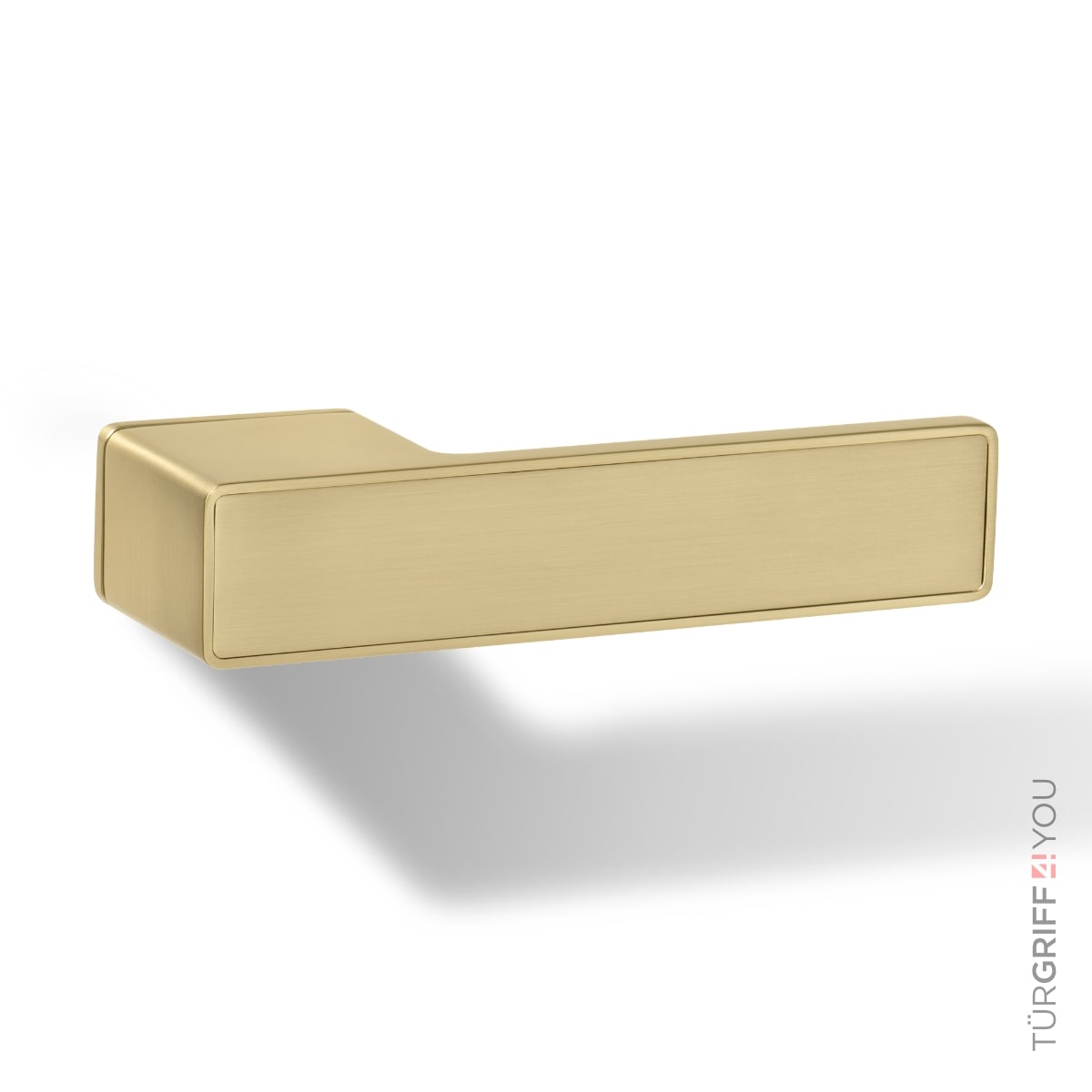 Türgriff Forma Q Gold mit Gold-Inlay – flächenbündiger Design-Türgriff ohne sichtbare Rosette