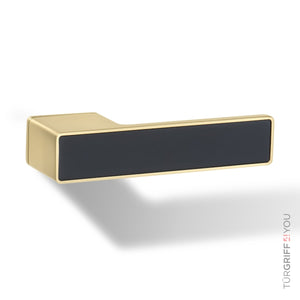 Türgriff Forma Q Gold mit Inlay Schwarz matt