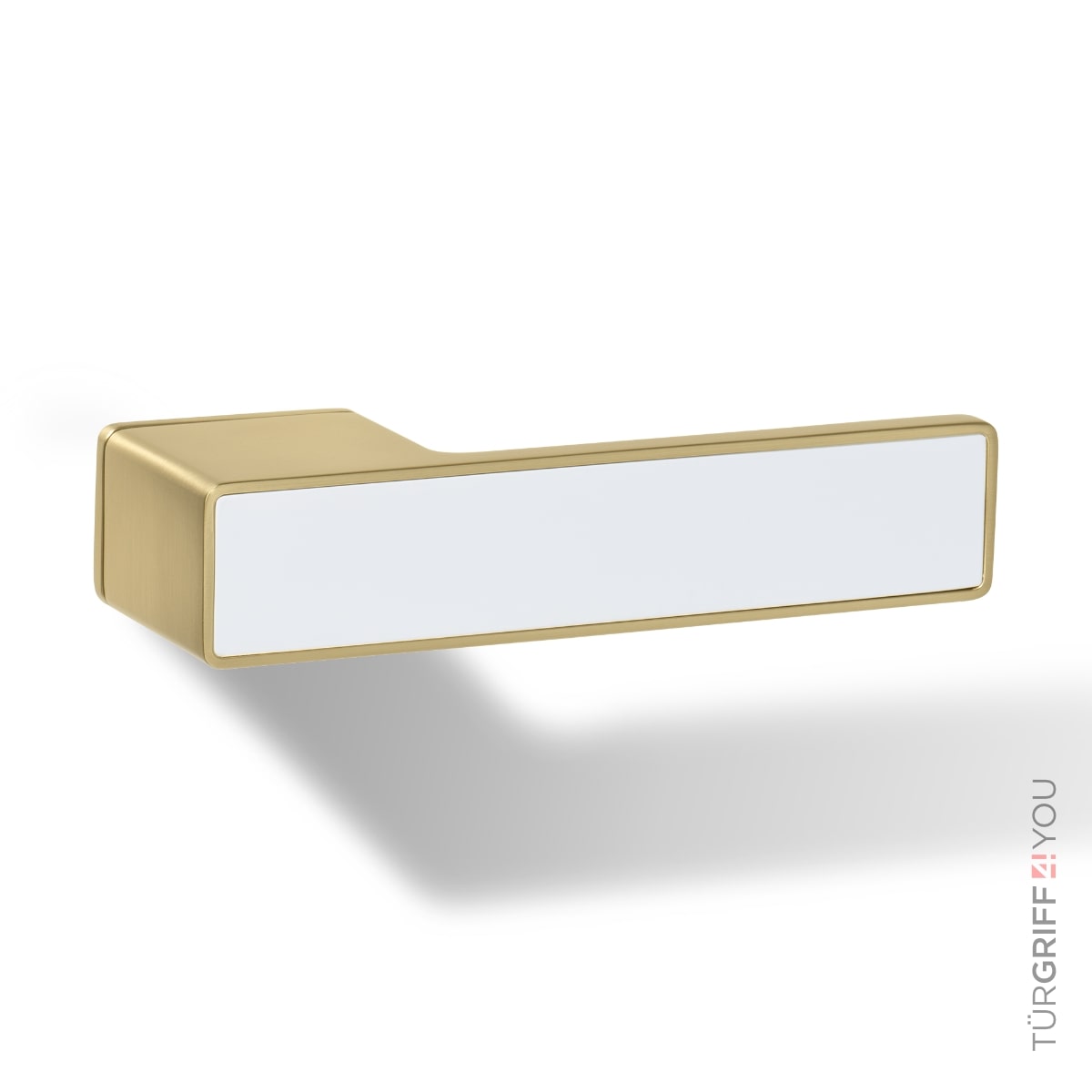 Türgriff Forma Q Gold mit Weiß-Inlay