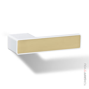 Türgriff Forma Q Weiß mit Gold-Inlay