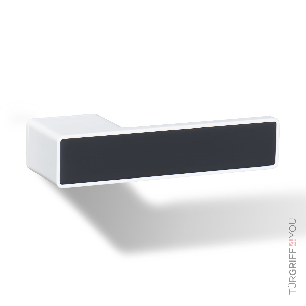 Türgriff Forma Q Weiß mit Inlay Schwarz matt