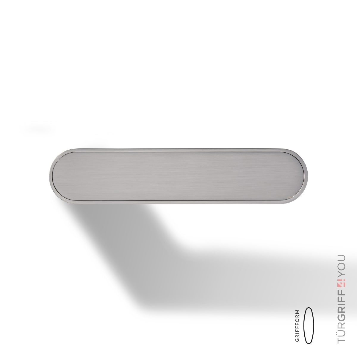 Türgriff Forma R Edelstahl matt finish – Detailansicht Griffstück