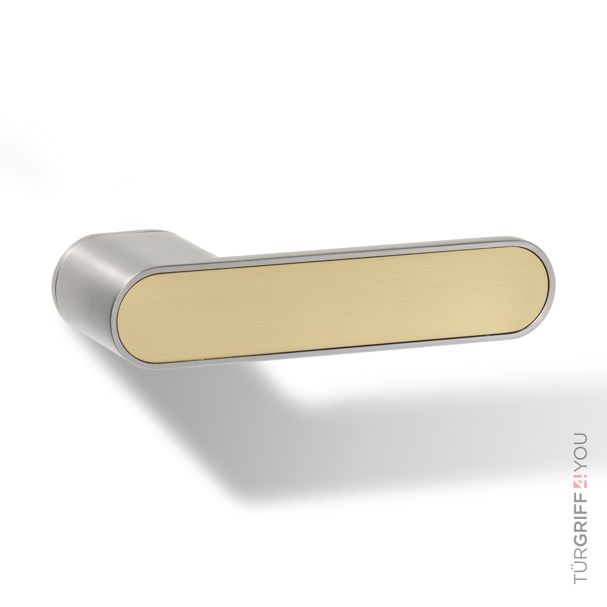 Türgriff Forma R Edelstahl matt finish mit Gold-Inlay