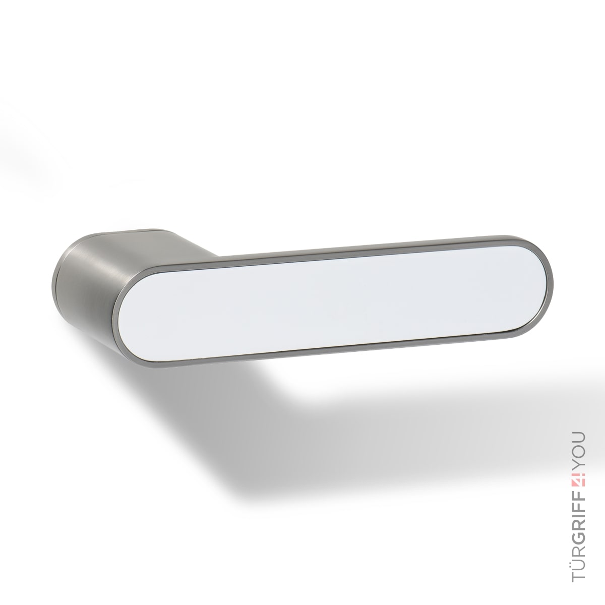 Türgriff Forma R Edelstahl matt finish mit Weiß-Inlay