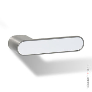 Türgriff Forma R Edelstahl matt finish mit Weiß-Inlay