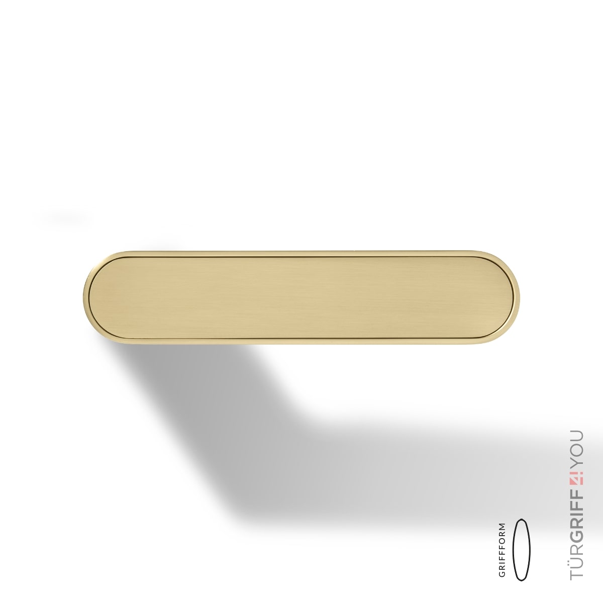 Türgriff Forma R Gold – Detailansicht Griffstück
