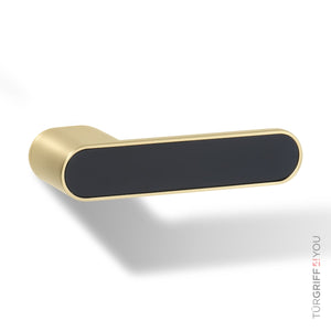 Türgriff Forma R Gold mit Inlay Schwarz matt