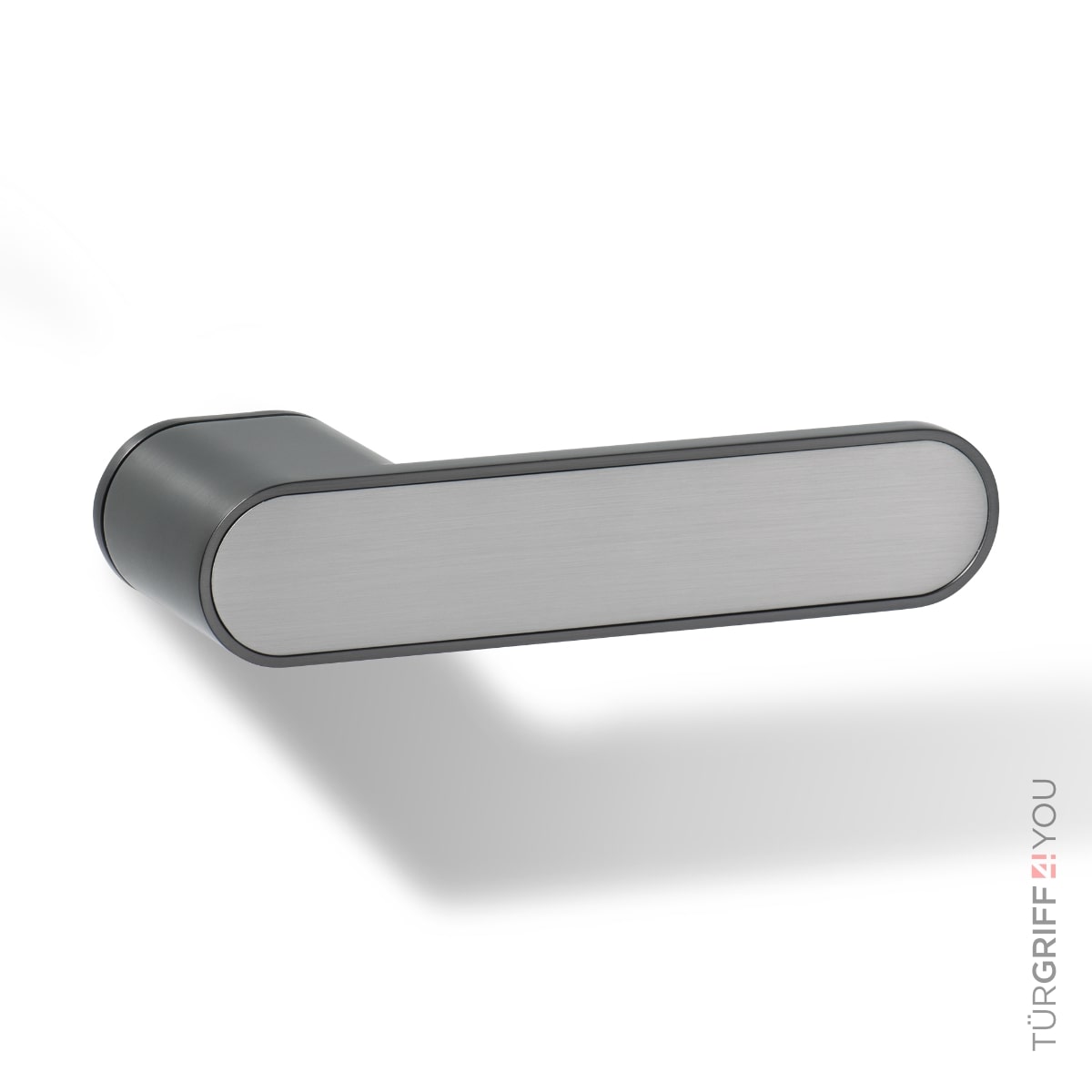 Türgriff Forma R Graphitgrau mit Platingrau-Inlay – Detailansicht