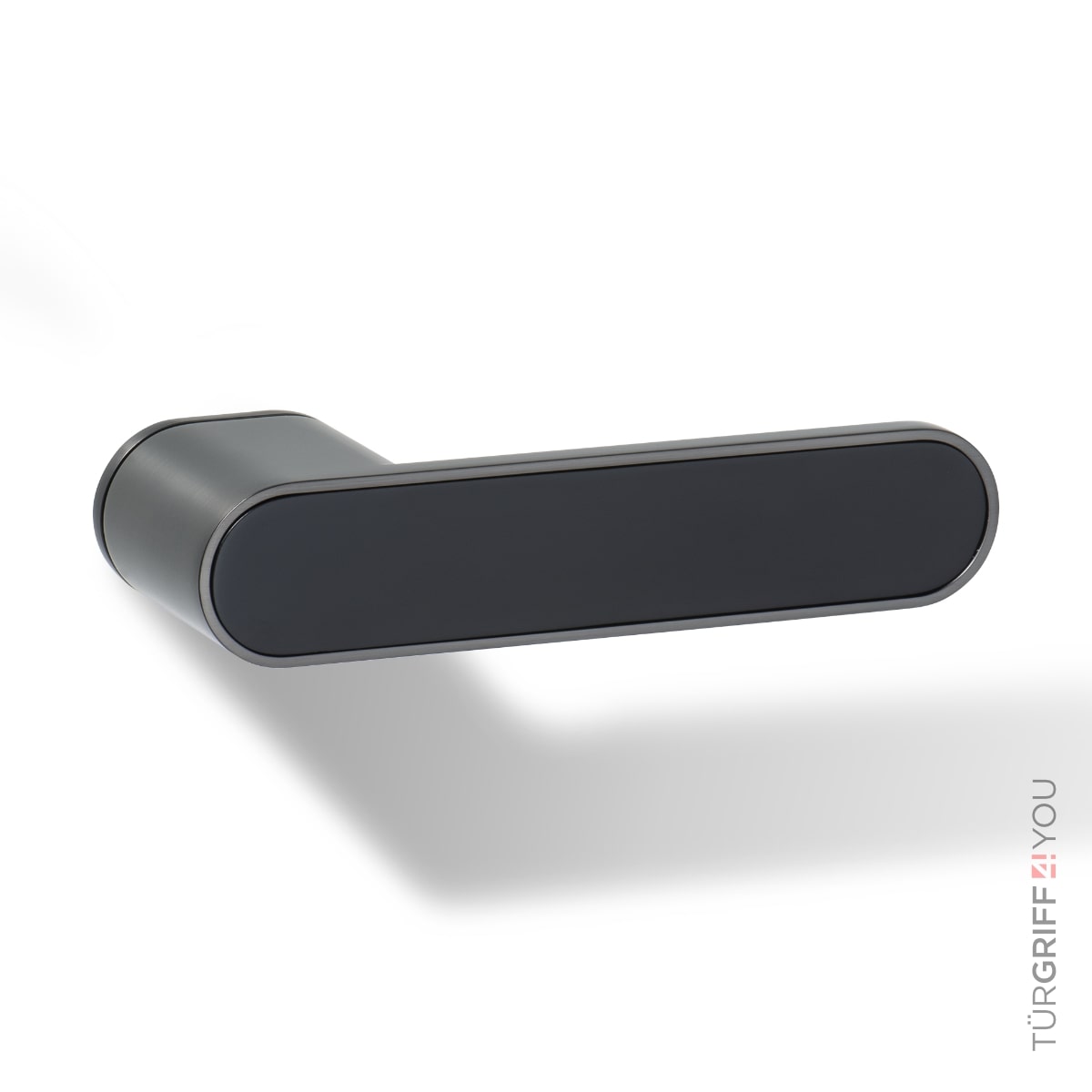 Türgriff Forma R Graphitgrau mit Inlay Schwarz matt