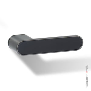 Türgriff Forma R Graphitgrau mit Inlay Schwarz matt