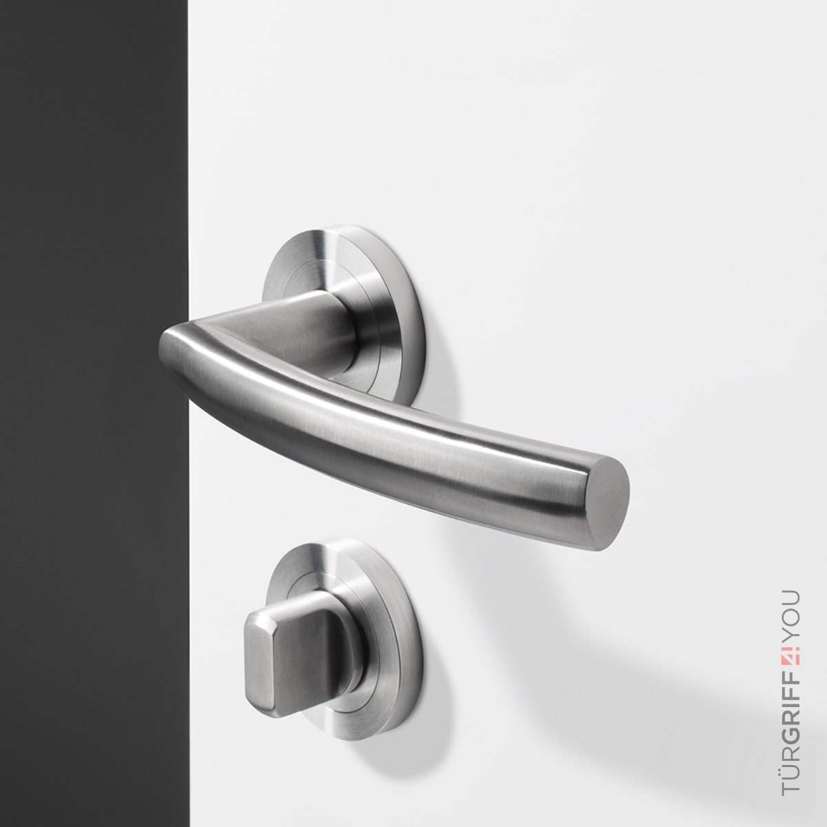 Türgriff Pureline Edelstahl matt – Detailansicht Rosette